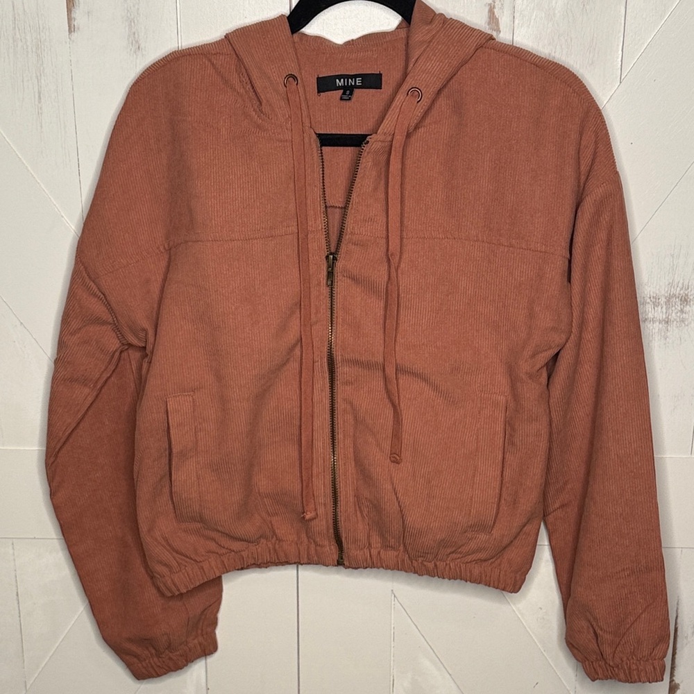 Mine Dusty Pink Corderoy Bomber Jacket
